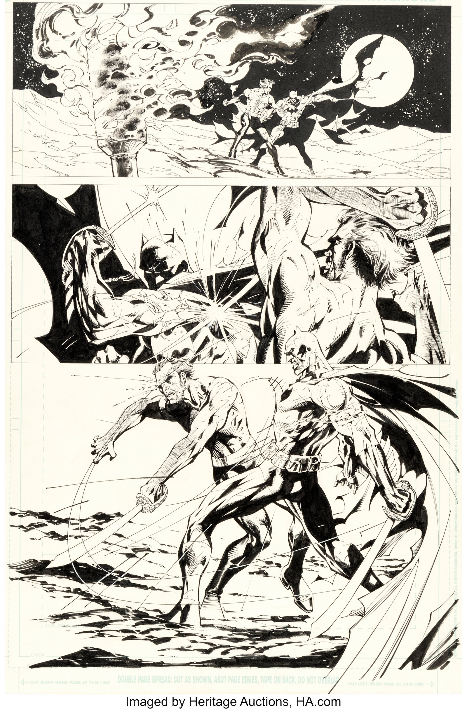 Jim Lee and Scott Williams Batman #616 Hush Chapter 9 Story Page 16 Original Art (DC, 2003)
