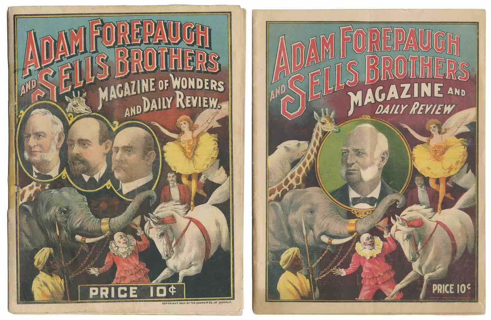 Adan Forepaugh &amp; Sells Brothers. Group of 4 official programs.