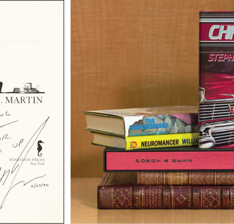 George R. R. Martin and Stephen King books